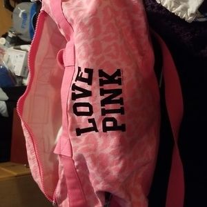 Victoria Secrets Pink Duffle Bag Great Condition Some Wear.